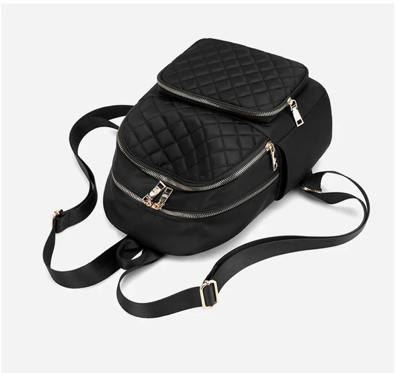 Лидер продаж, нейлоновый рюкзак, дорожный рюкзак с ромбовидным узором, Водонепроницаемый модный рюкзак для женщин