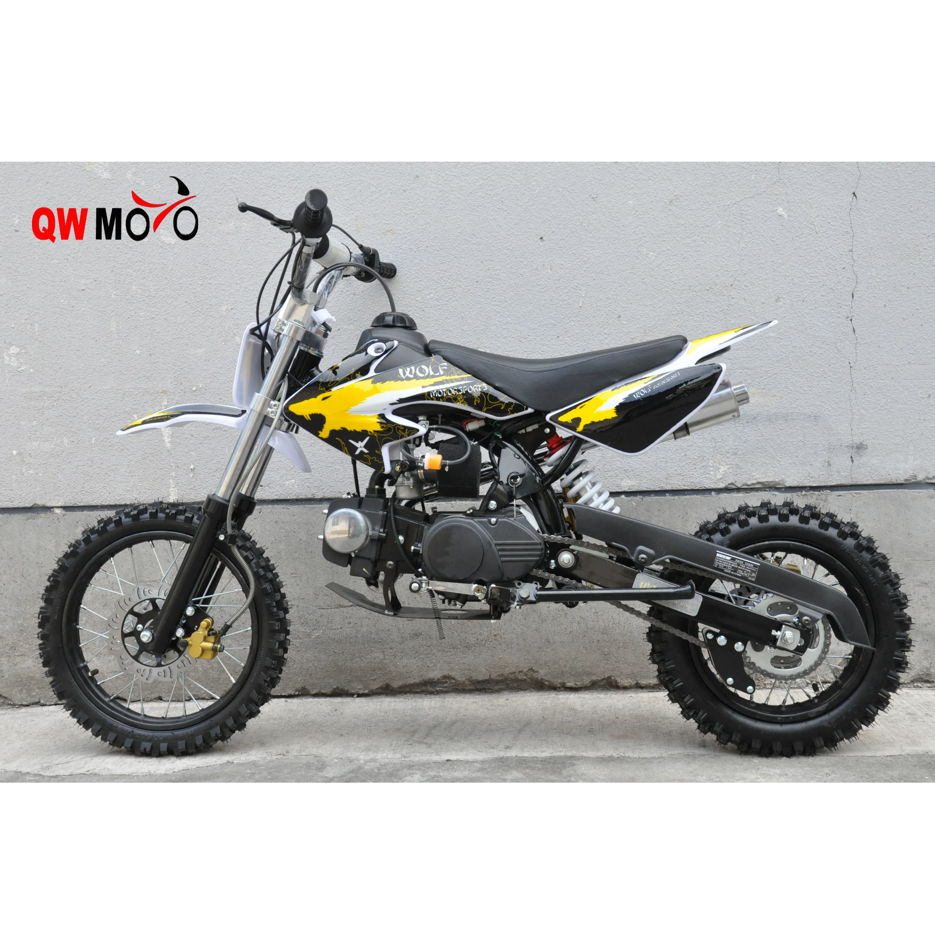 QWMOTO Байк 125cc велосипед ямы 4-тактный мотоцикл 14-12 колес Мини Мото CRF50 стиль 125cc Байк, способный преодолевать Броды для взрослых