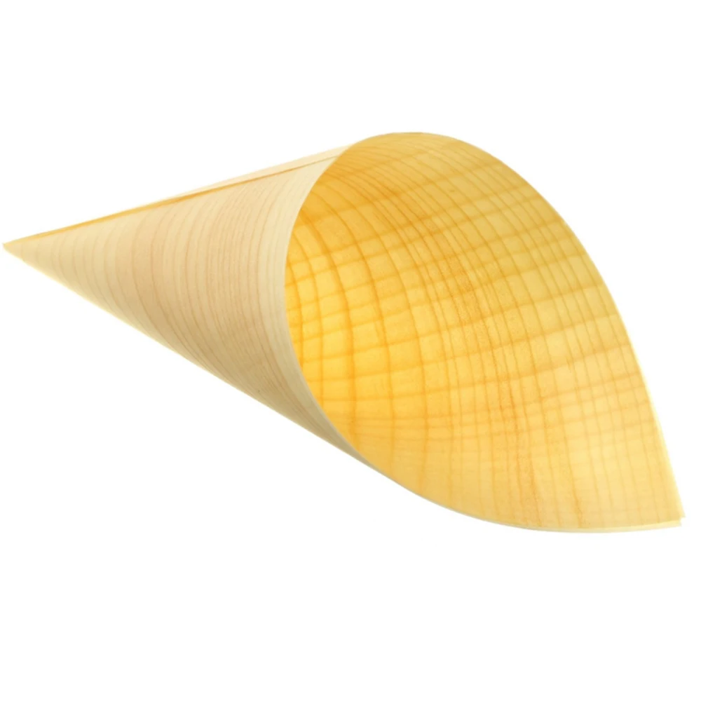 Factory Sale Pine Wood Cone Disposable Sushi Cone