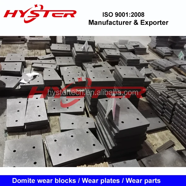 Cast Nihard 4 billets/liners for Feeding Chute liner protection 55-60HRC