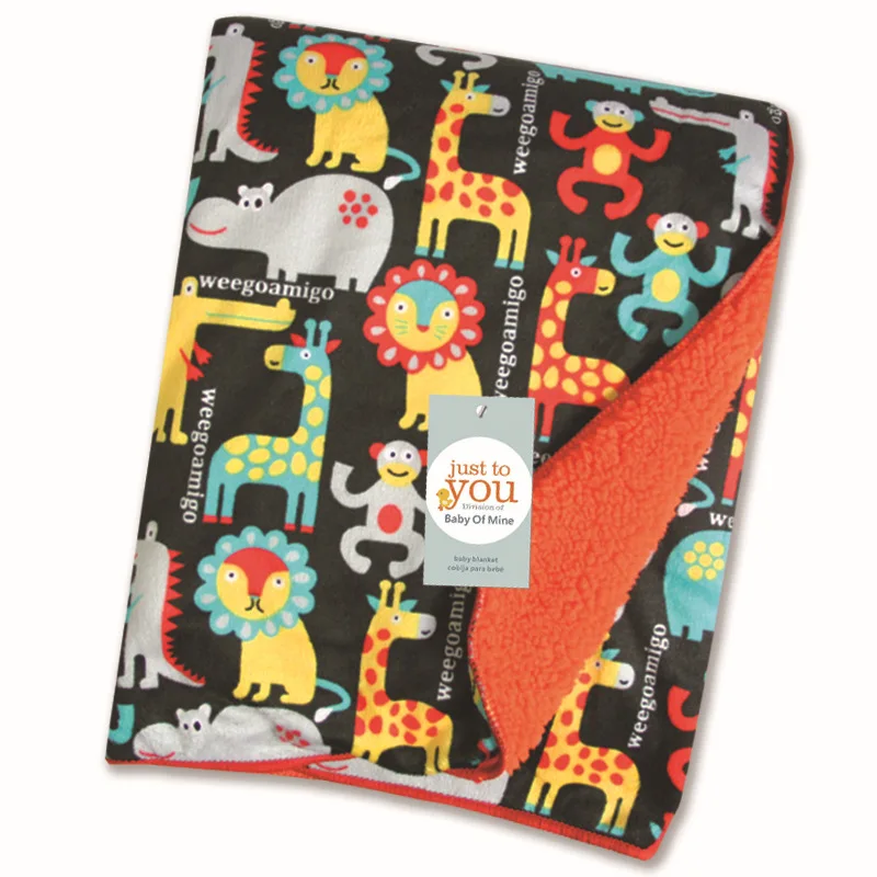 Cute Cartoon Animal Baby Soft Plush Blanket in flannel fleece