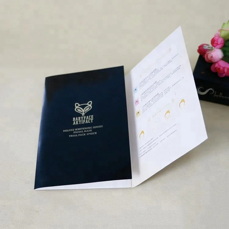 professional presentation color printing folding paper leaflet folder for card insert