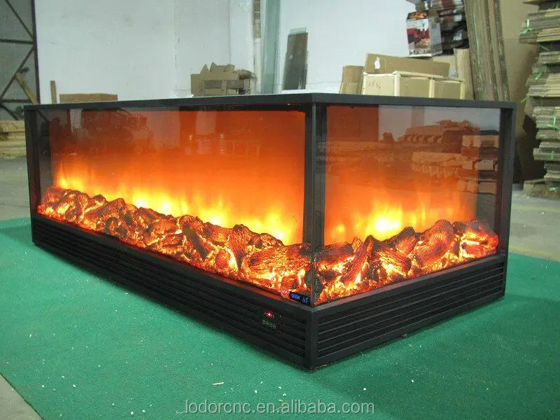 3 sided large electric fireplace with cheap price