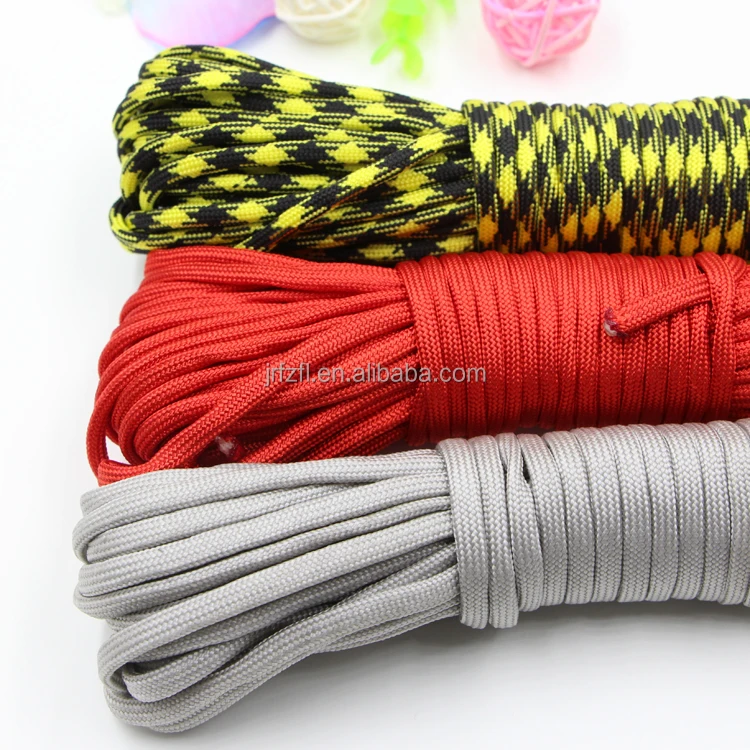 Outdoor parachute cord lanyard/7 strands core 550 paracord survival rope