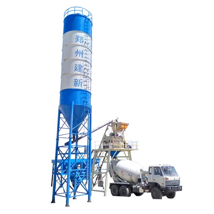 Wet mixed concrete block making 25m3/h Concrete Batching Plant with 50ton cement silo three or four aggregate for free choose