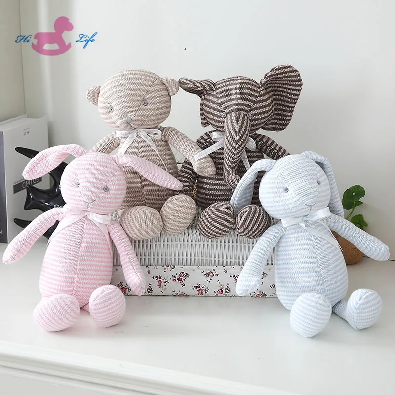 
2018 animal new design hot sale cute knitted plush toy 