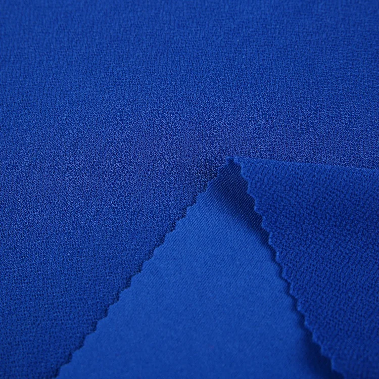 95% poly 5% spandex knitted plain double sided crepe koshibo bubble crepe fabric