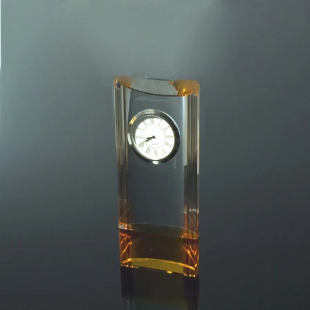 Black rectangular antique crystal table alarm clock for family