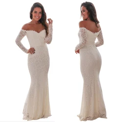 DR073-LC61847 пикантные 2019, цвет: черный, белый, розовый, вязаное платье с длинным рукавом платье выпускного вечера длинное платье в пол с молнией сзади в виде рыбьего хвоста для свадебной вечеринки