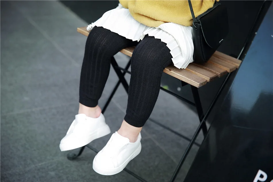 
Autumn Girls Leggings Striped Skinny Girls Fitted Ribbed Leggings High Waist Children Clothes For Girls Baby Clothing Wholesale 