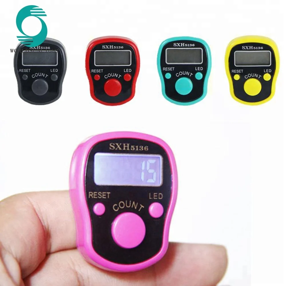 Electronic Row Counter Finger Ring Golf Digit Stitch Marker LCD finger counter