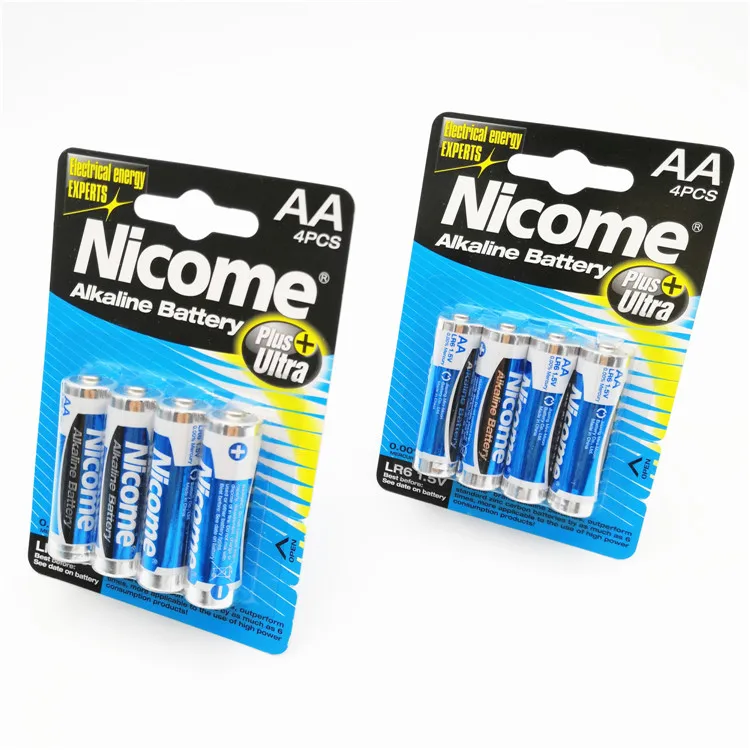 Щелочная батарея 1,5 В LR6 AA для беспроводной мыши, 360 минут, бренд Nicome