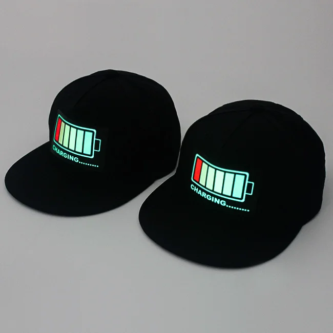 Event Party Supplies New Design Sound Activated EL Panel Led Hat
