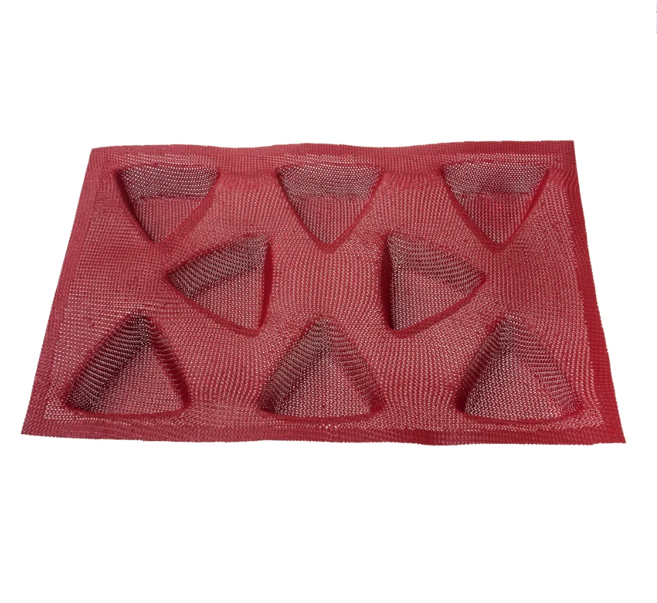 Silform Non-Stick Silicone Bread Mat with 8 Molds Fiberglass French Bread Bakeware Baguette Baking Pan Tray