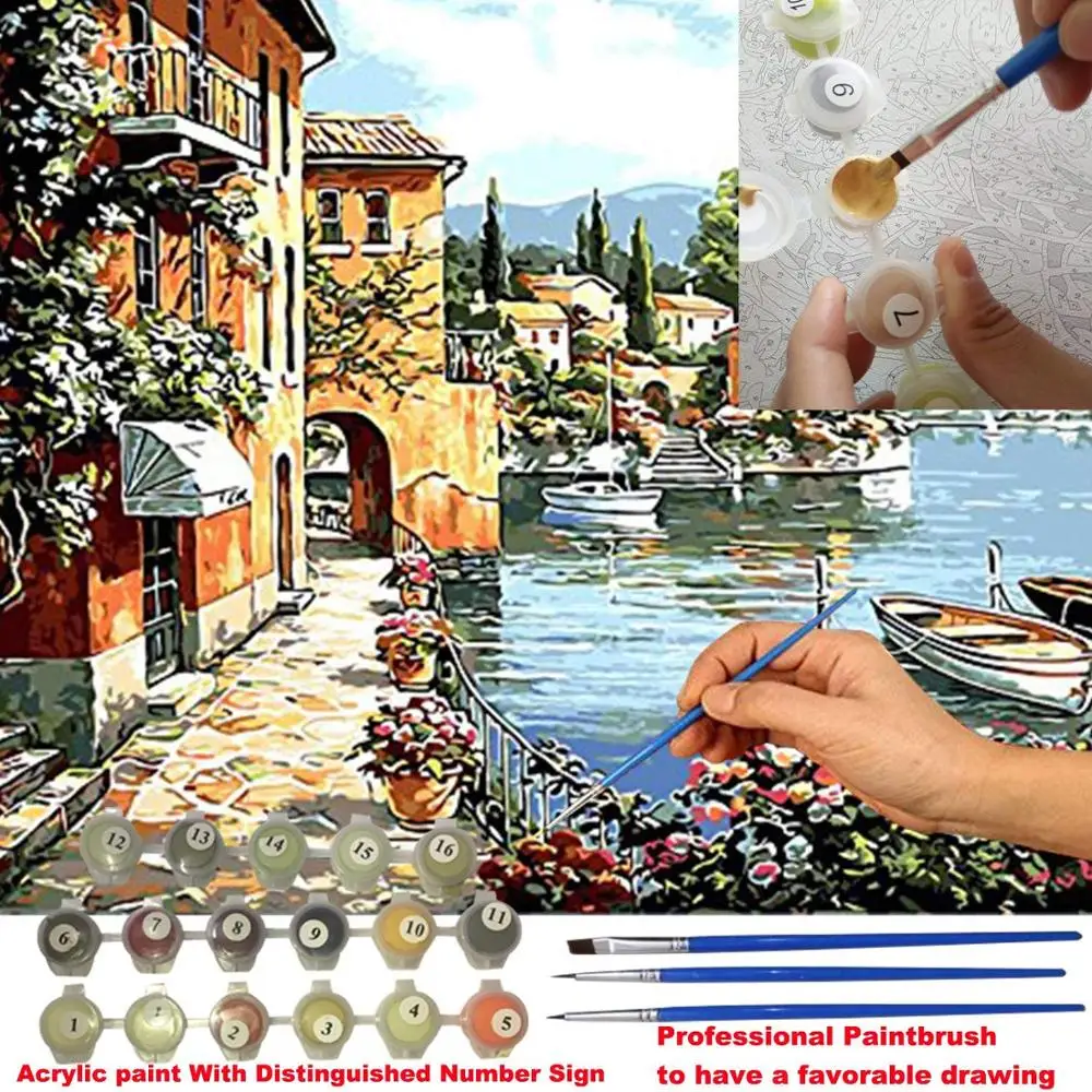 Painting by numbers oil Sweet Lovers for living room Figure painting islamic calligraphy abstract oil painting