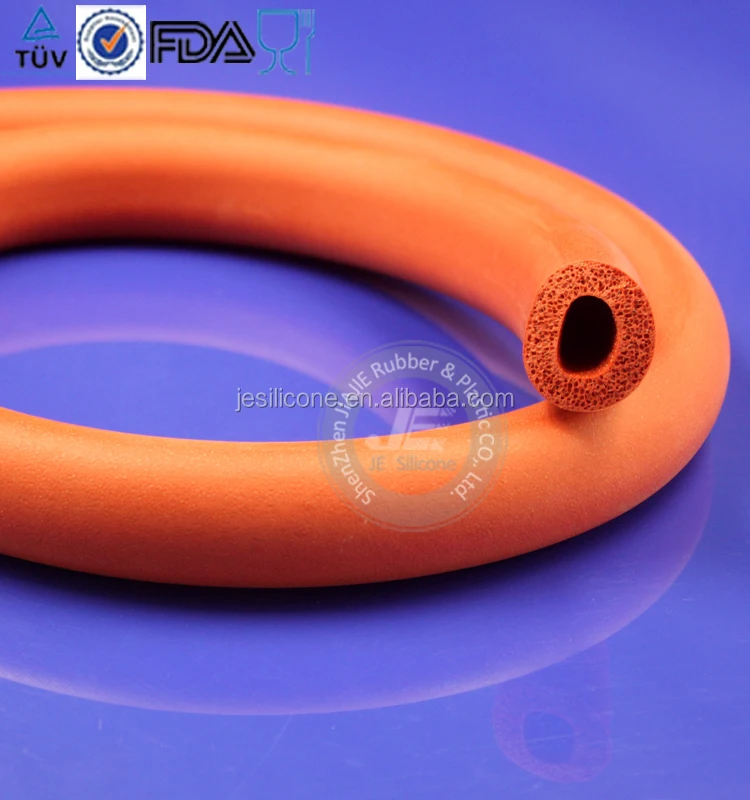 Durable high temperature resistance 1mm silicone rubber foam hose tubing