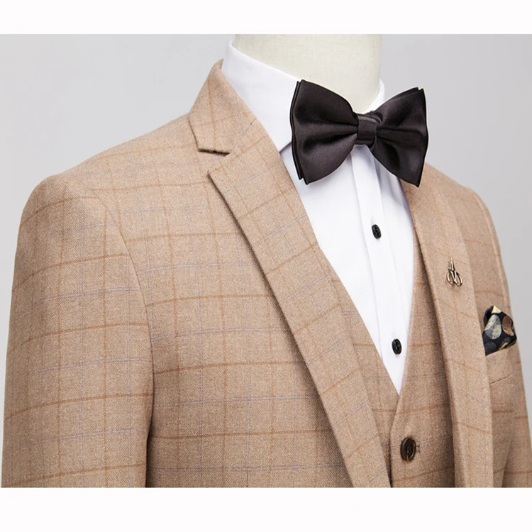 Tailor  Made Slim Fit Style Men Business Suits Men Wedding Suits One Button Luxury Blazer Pants Suit for Men