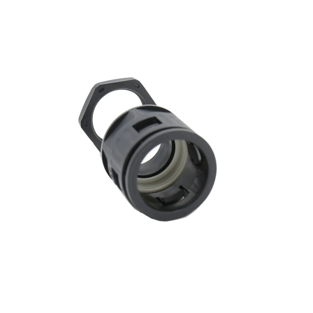 Nylon Plastic Flexible Screwed Conduit Quick Connector Fittings For Pipe