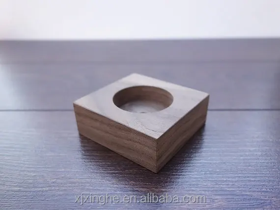 
Country Style Decorative Tealight Candle Holder Wood Square 