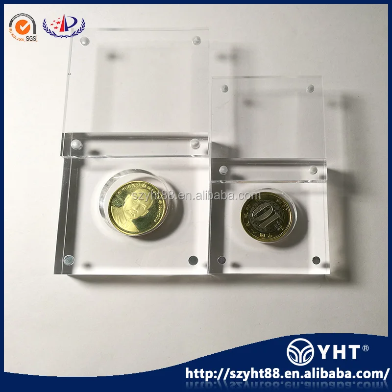 Factory Wholesale Acrylic Round Coin Capsule Display Stand Holder