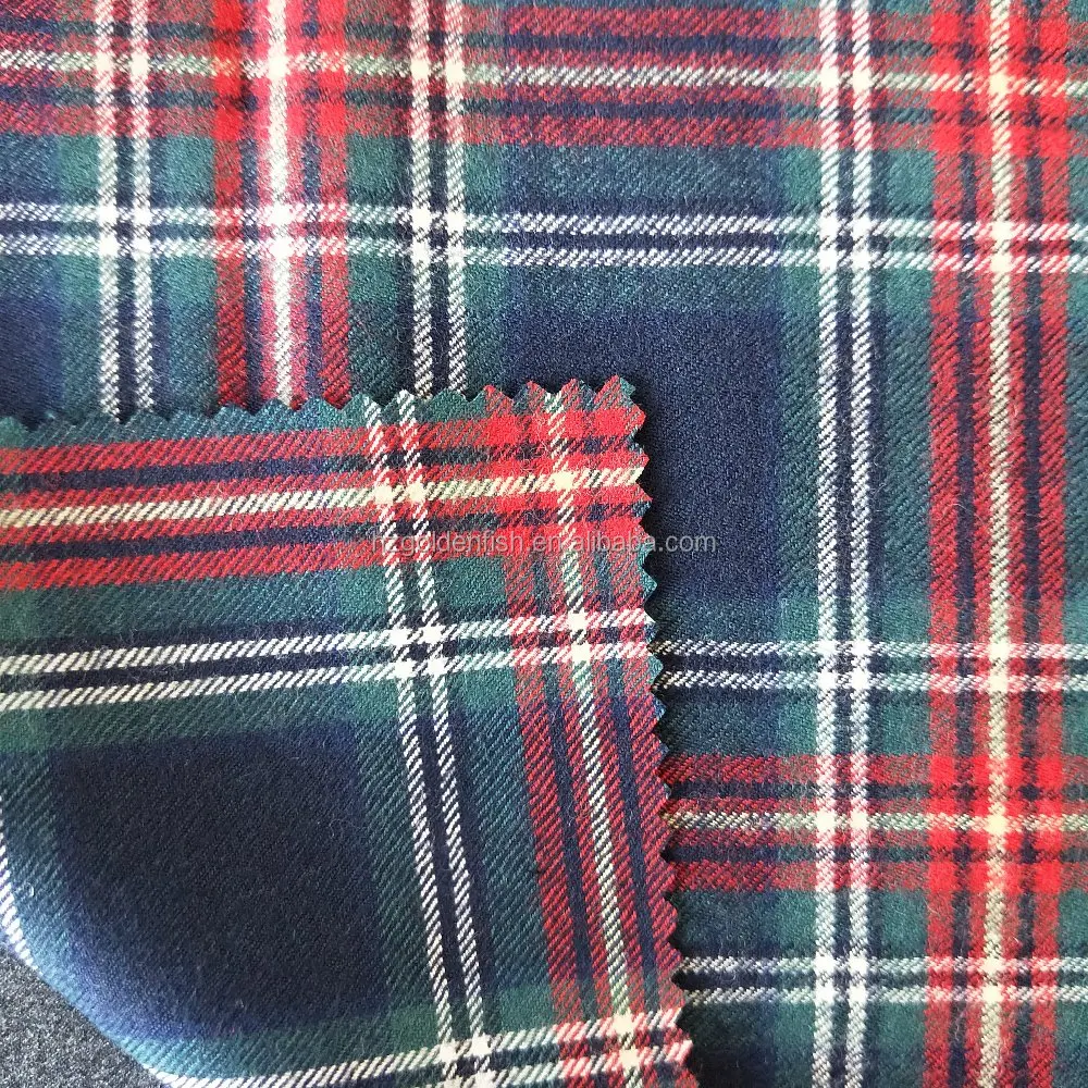 
Marketable Cut length 100% Merino Wool Suiting Tweed Tartan fabric for Suit Uniform 