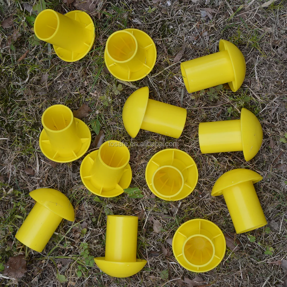 Fluorescent Yellow 16-32mm Plastic Rebar Safety Caps