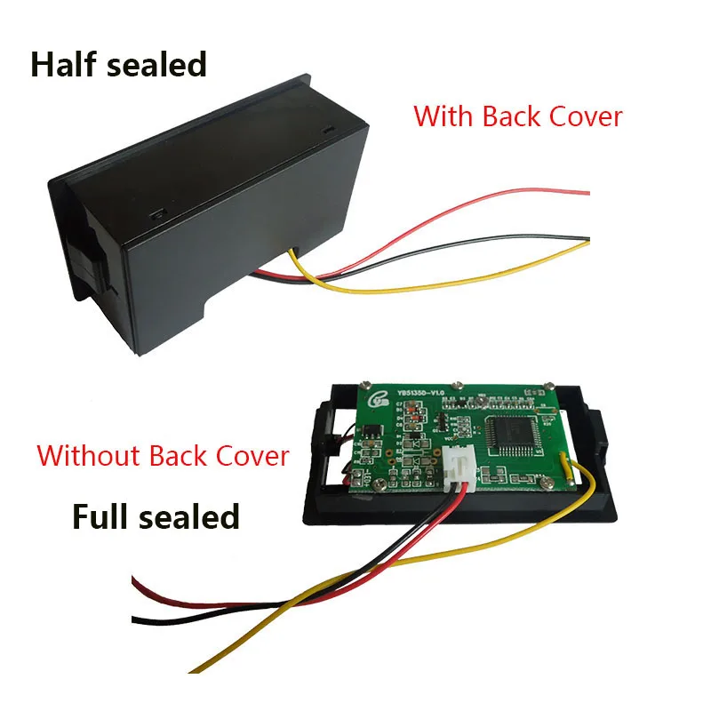 DC Voltmeter LCD Three-wire Digital Voltmeter Digital Voltmeter DC Voltage Meter Blue Backlit Half-sealed Meter Volt