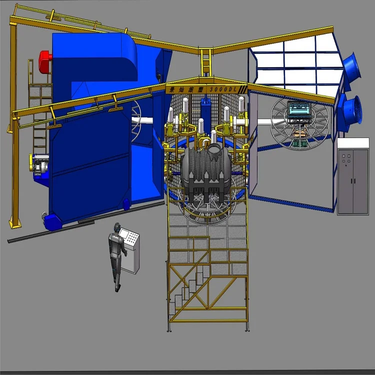 Ротационная формовочная машина carrousel machine с 3 рукавами