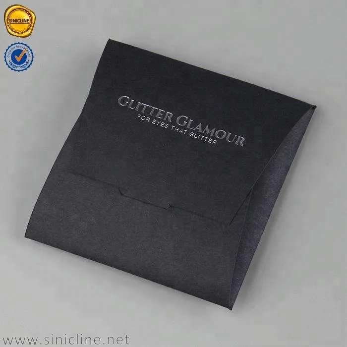 Sinicline black paper custom foldable SIM card envelope
