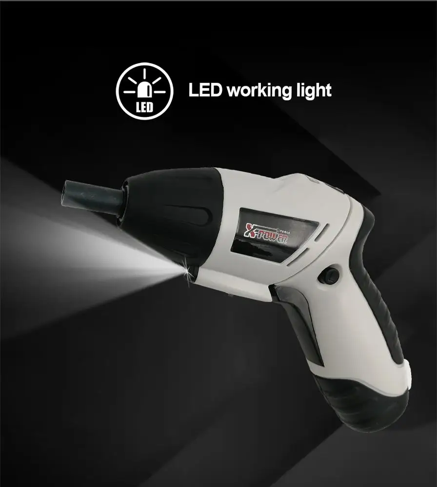 KCS615-C46B 4.8V Lithium battery Cordless Screwdriver LED folded handle 46pcs double blister packing quality tool set factory