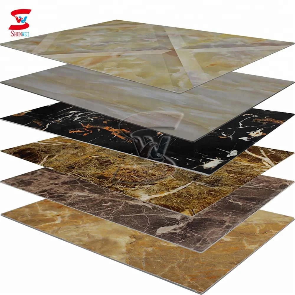 waterproof 1220*2440mm pvc film laminated sheet pvc marble wall panel price