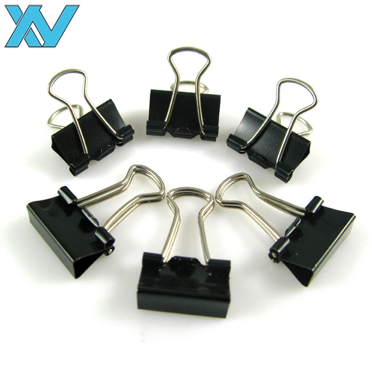 32MM Metal Black Binder Clip Office Stationery Bulldog Clips