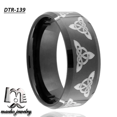 
Superman Symbol Super Hero Polished Black Tungsten Ring with Bevel Angle Jewelry Suppliers and Manufacturers China 