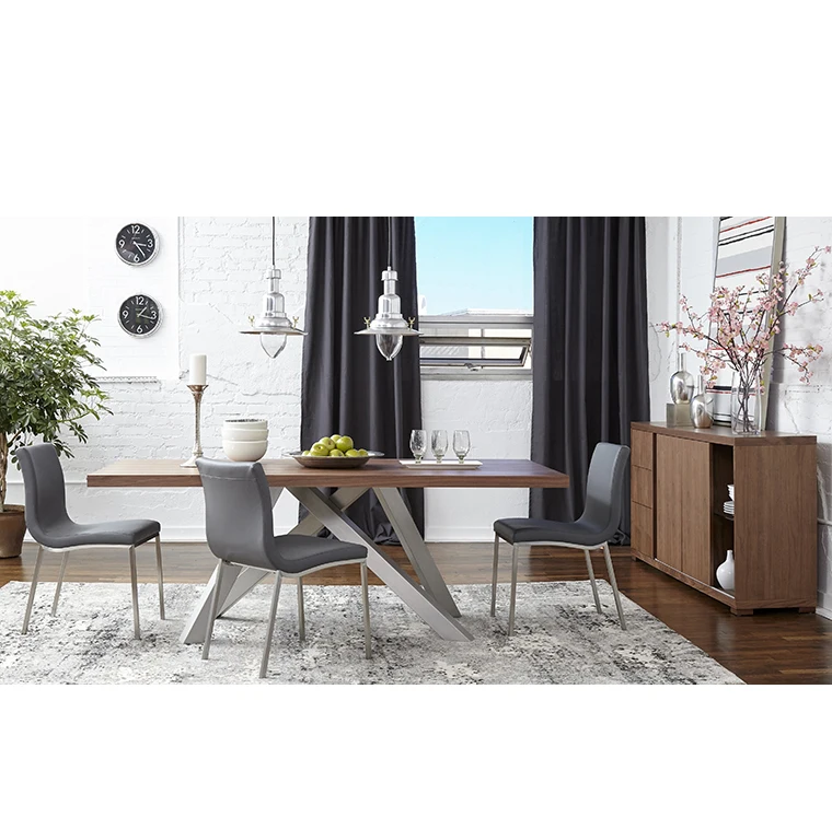 
New model metal spray paint legs dining bases / dining table new model / dining table with four chair 
