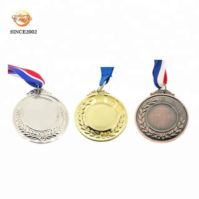 Cheaper metal blank laser engrave sticker insert race medal hanger