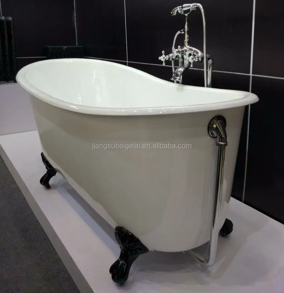 claw feet deep lay-z-spa cast iron bath tub white paint