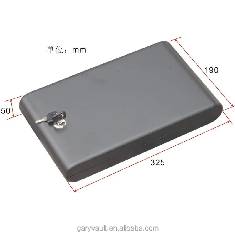 
Wholesale - MK120 microsafe key lock car gun pistol portable security storage steel safe box (mini Ipad box), jewelry box 