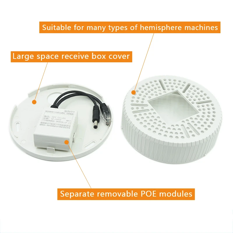 Пластиковая настенная база с замкнутым контуром POE распределитель питания адаптер 24 В/12 В/48 В/пустая коробка/купольная база камеры кронштейн CCTV