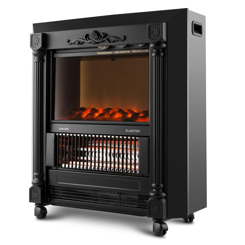 Freestanding Mobile Quartz Infrared Electric Stove Heater