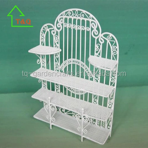 
DOLLHOUSE MINIATURES LARGE WHITE METAL WIRE BATHROOM TOWEL SHELF 