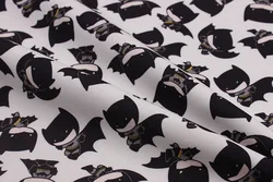 In stock twill peach skin fabric with cartoon batman print for children jacket