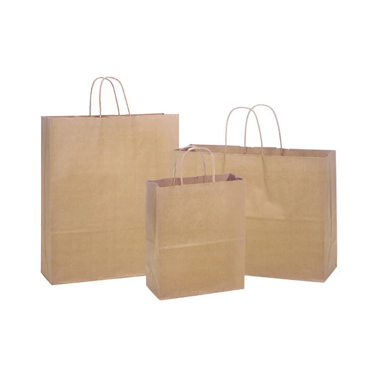 Brown Premium Paper Carrier Bags with Twisted Handles