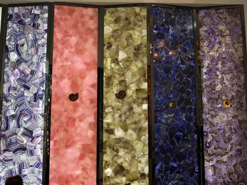 Декоративная Прозрачная красная большая Агатовая плита с подсветкой