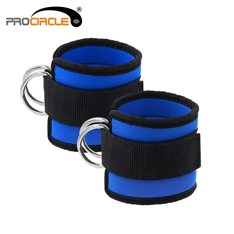 Leg Training Adjustable D Ring Ankle Straps for Gym
