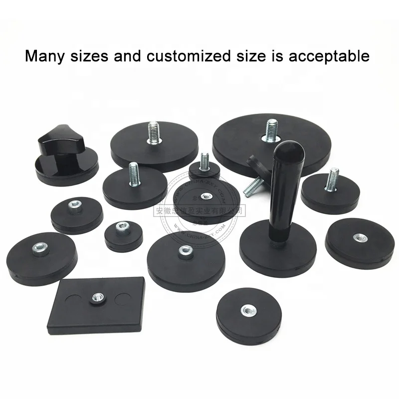 Rubber coated  neodymium magnet  magnetic base/bracker/holder D22/31/43/45/50/66/88 mm