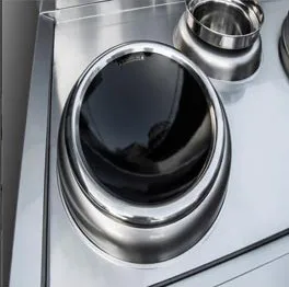 
Chinese cooking range with 2 induction woks 