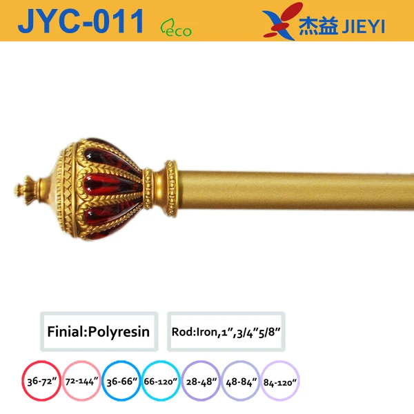 Colored Glass Crescent Moon End Finial Crystal for Curtain Crown Curtain Rod Finials