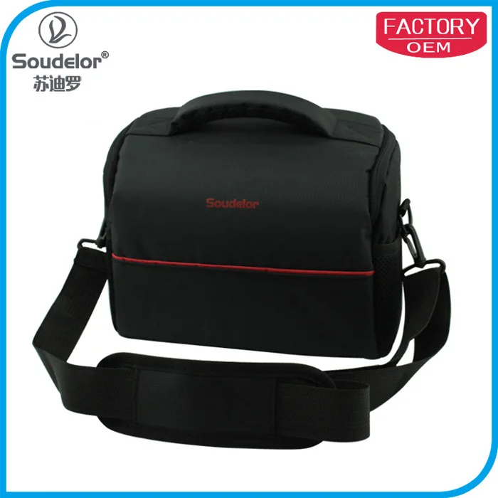 высокое качество черный нейлон водонепроницаемый зеркальных плечо мешок камеры