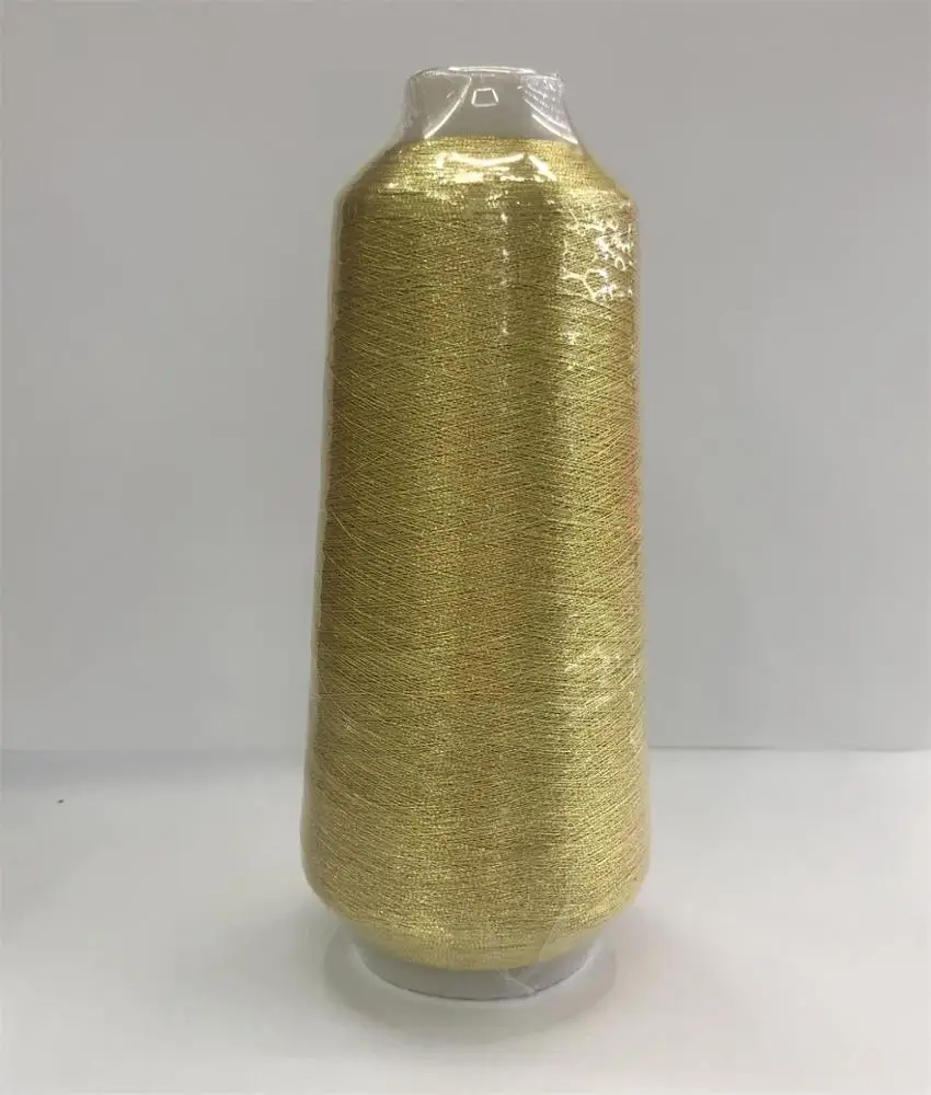 
150D Polyester Pure Silver Pure Gold Viscose Metallic Yarn 