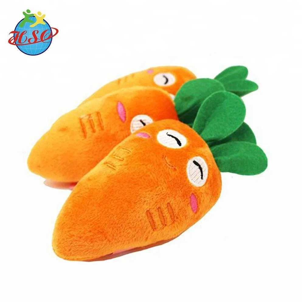 Vegetable and fruit shape kids educational toys stuffed carrot plush toy